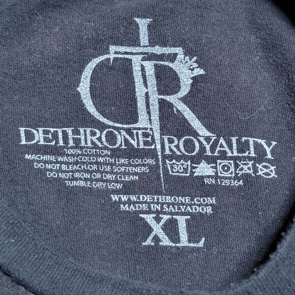 Dethrone Royalty Graphic SS Tee Black - Size XL - Picture 5 of 5